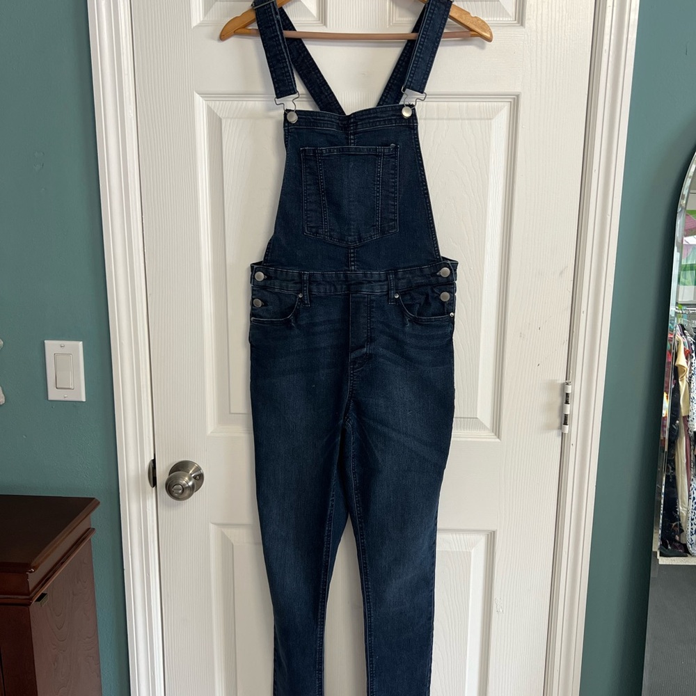 H&M Striped Denim Overalls